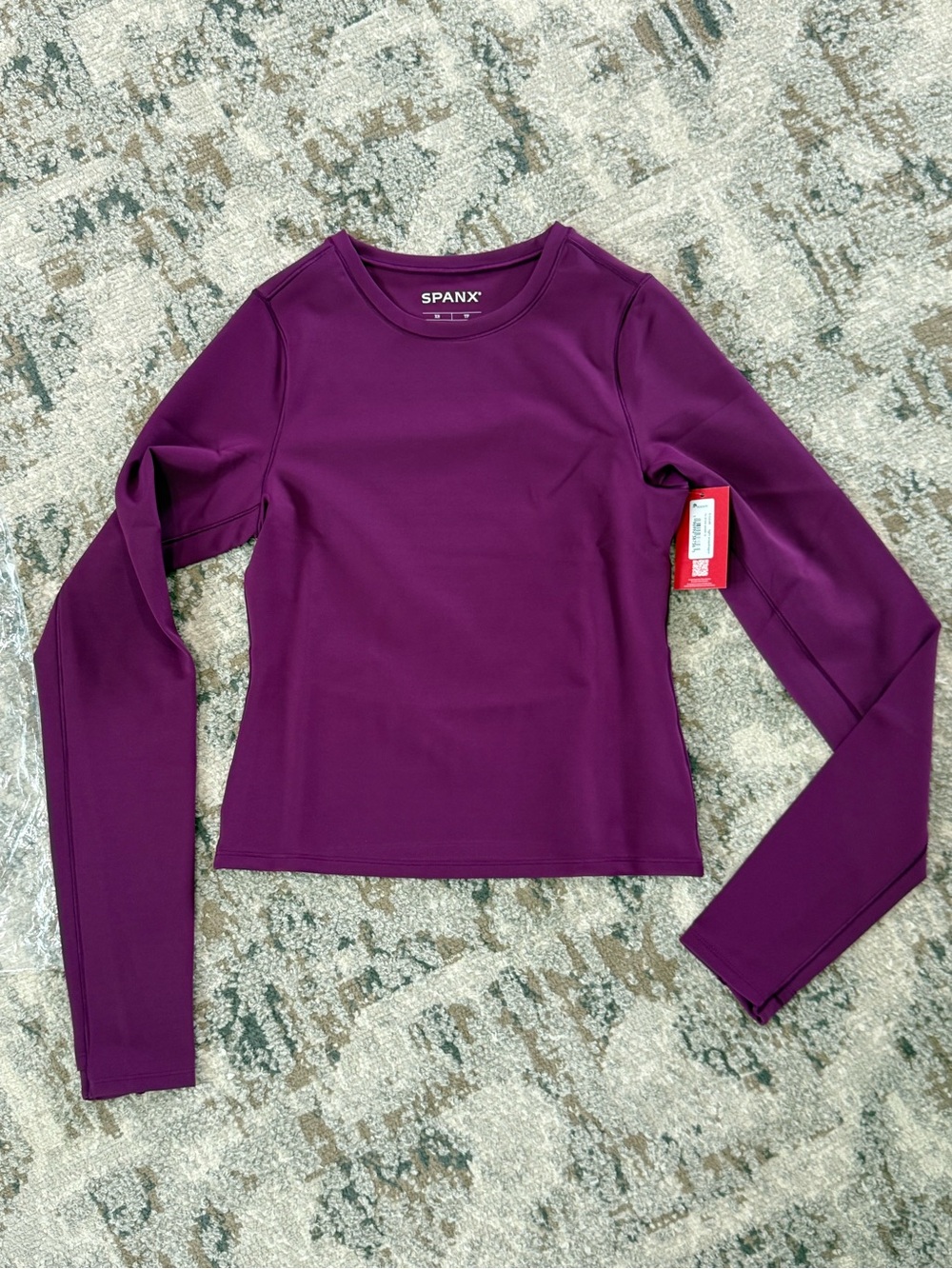 NWT Spanx Get Moving Secret Sweat Long Sleeve- XS/Extra Small- Light Snapdragon